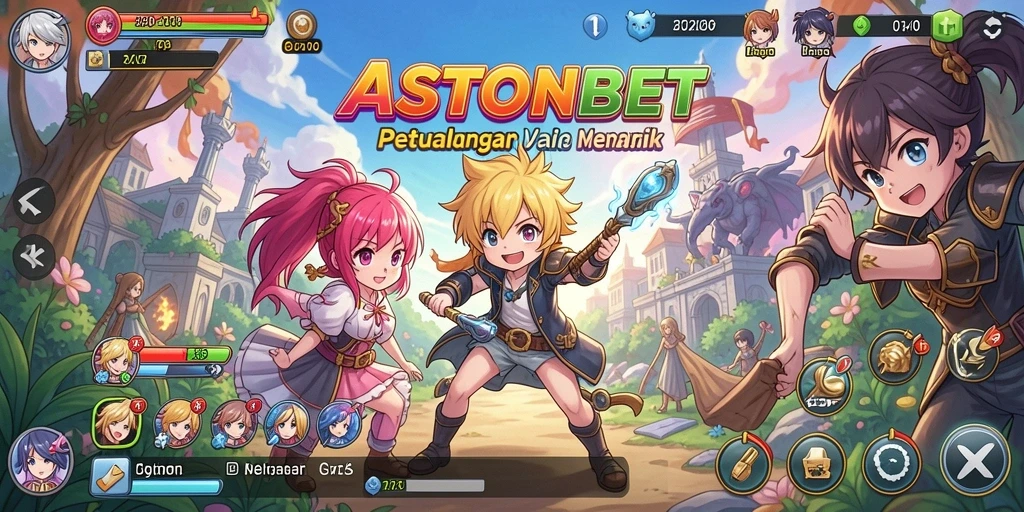 Tampilan gameplay <strong>ASTONBET</strong> menunjukkan aksi seru dan karakter Anime yang dinamis.