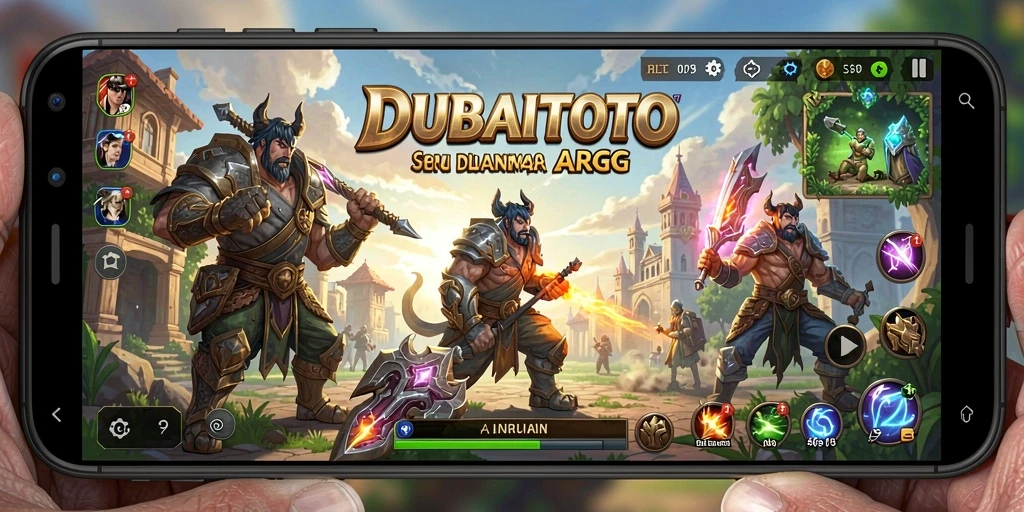 Tampilan gameplay DUBAITOTO dengan aksi pertarungan yang intens.