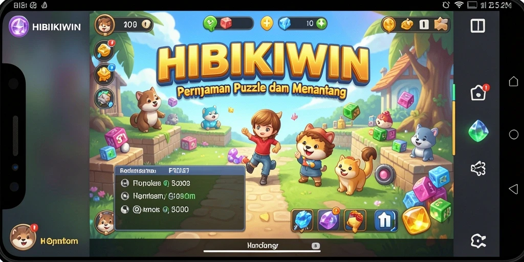 Tampilan gameplay HIBIKIWIN yang seru dan menantang