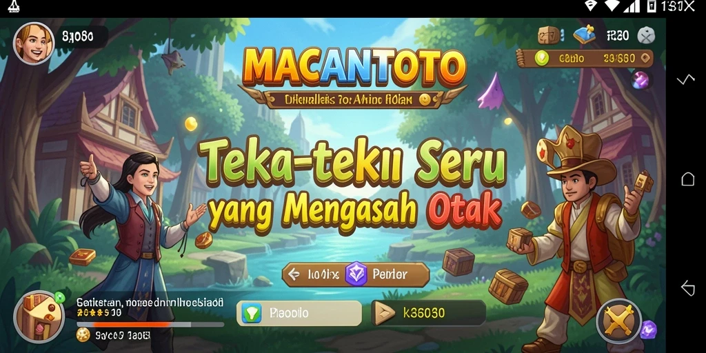 Tampilan gameplay menarik dari MACANTOTO yang menampilkan berbagai level teka-teki.