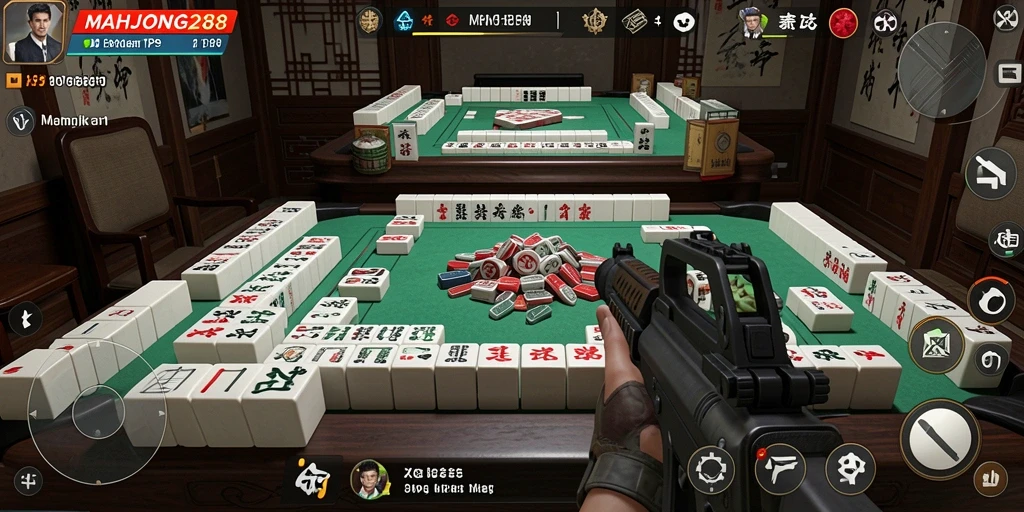 Tampilan gameplay seru dan mendebarkan dalam MAHJONG288.