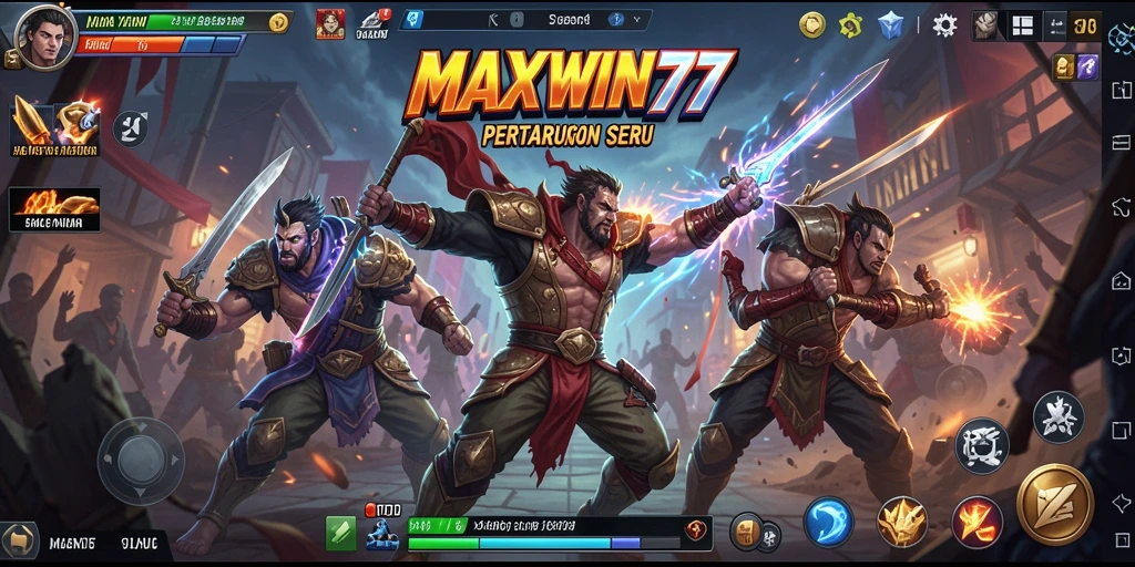 Tampilan gameplay <strong>MAXWIN77</strong> yang mendebarkan dan penuh aksi seru.