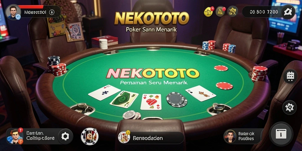 Tampilan gameplay Poker yang dinamis di NEKOTOTO.