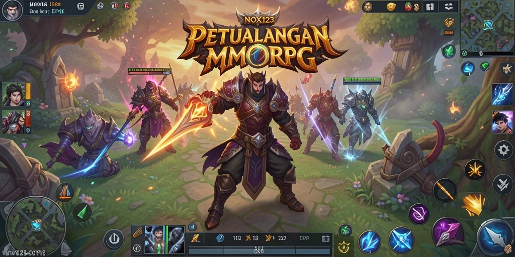 Gameplay seru di dunia fantasi MMORPG NOX123.