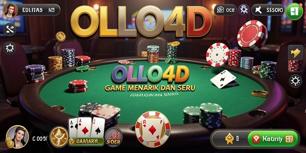 Tampilan gameplay seru OLLO4D dalam permainan Poker.