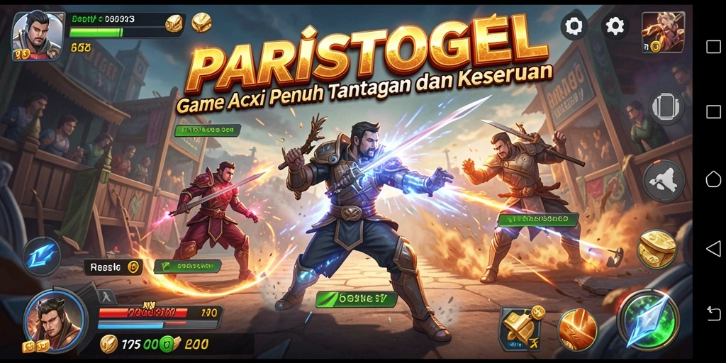 Tangkapan layar dari gameplay aksi PARISTOGEL yang mendebarkan.