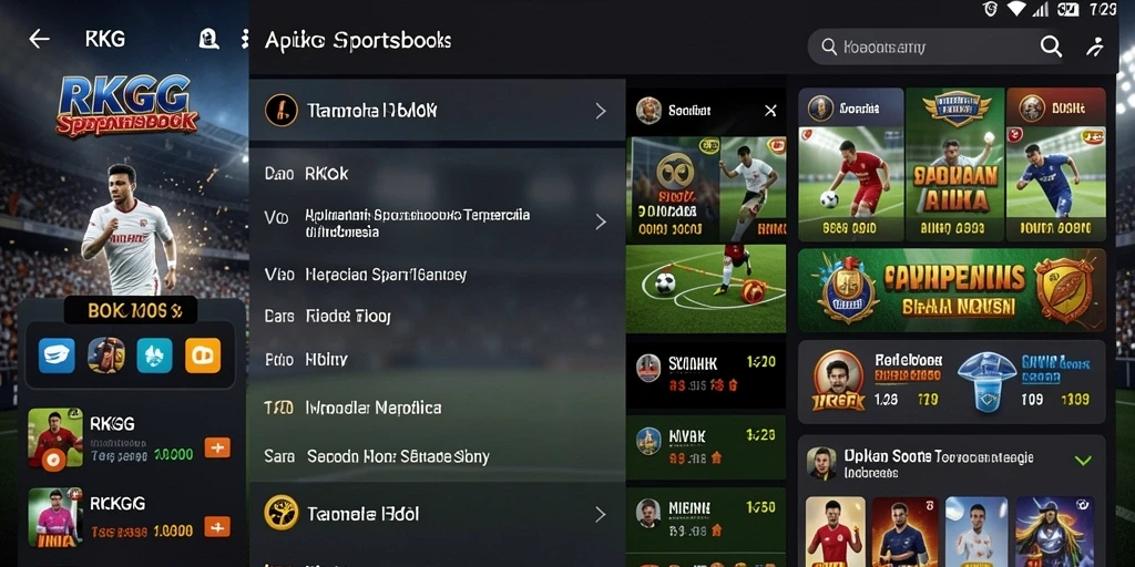 Tampilan gameplay Sportsbook yang interaktif dan menarik di RKGG.