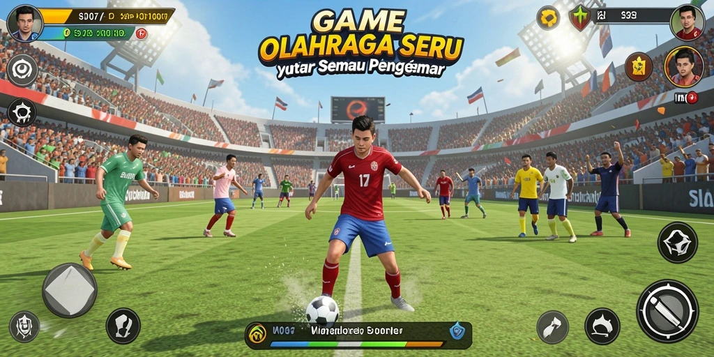 Tampilan gameplay seru dari SD107 yang menampilkan aksi olahraga nyata.