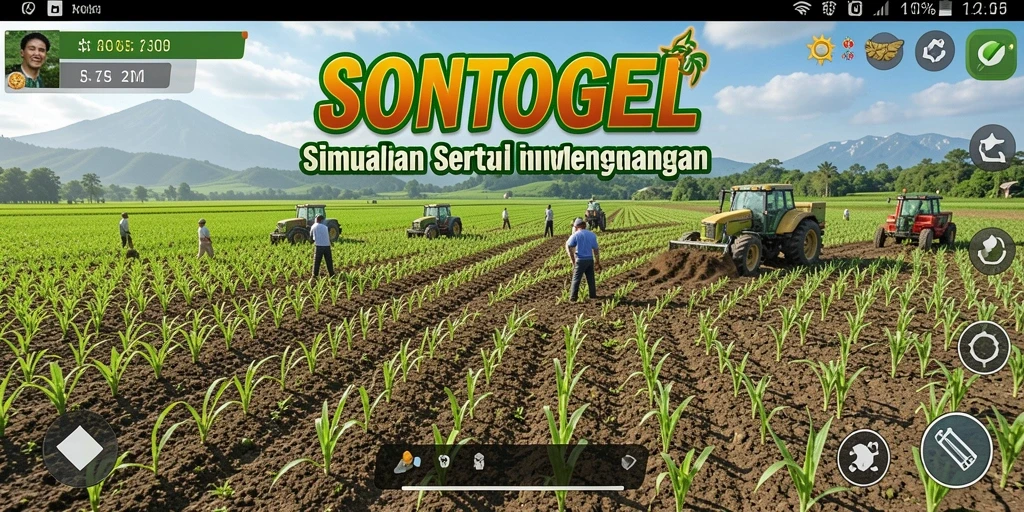 Tampilan menarik dari gameplay Farming di SONTOGEL.