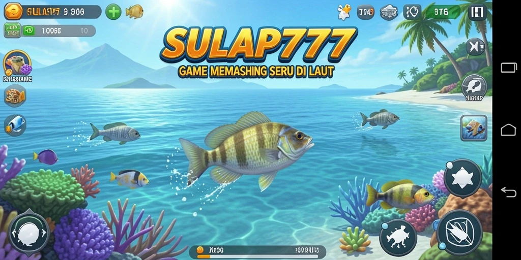 Tampilan gameplay SULAP777 dengan suasana memancing yang menakjubkan.