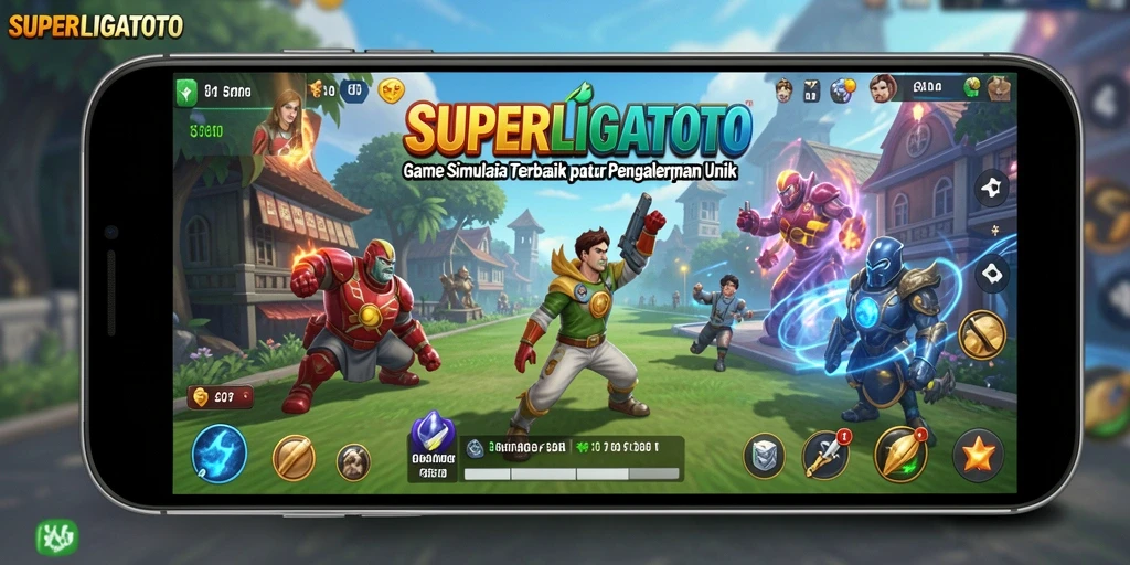 Tampilan gameplay SUPERLIGATOTO yang menarik dan penuh aksi.