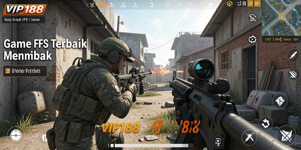 Tampilan gameplay seru dengan aksi menembak yang mendebarkan dalam VIP188.