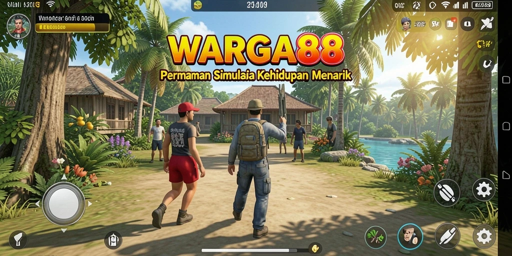 Tampilan gameplay seru dalam dunia simulasi WARGA88.